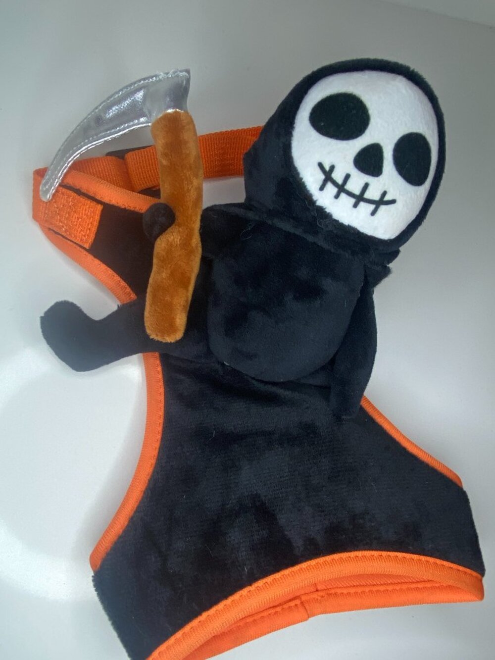 FuzzYard Grim Reaper Rider Dog Costume Scythe Halloween Harness M
